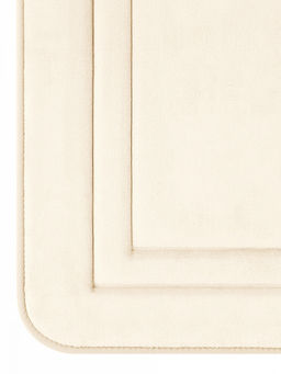 Коврик для ванной 55x80 молочный полиэстер 100%