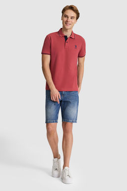 Erkek Vi_ne Slim Fit Polo Yaka Basic Ti__rt