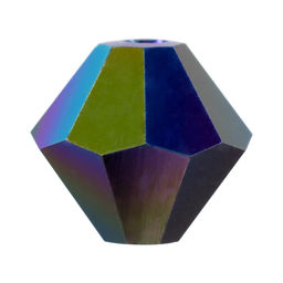 Бусина Чехия "PRECIOSA" бусины 451-69-302 Crystal AB цветн. 5.7 х 6 мм 12 шт черный/перламутр (Jet AB 23980)