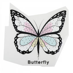 Термотрансфер арт.TBY.1247 Бабочка 12,4х12см, уп.2шт