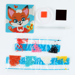 Алмазная мозаика-магнит для детей «Лисичка»