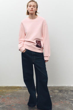 COTTON SWEATSHIRT WITH LABEL