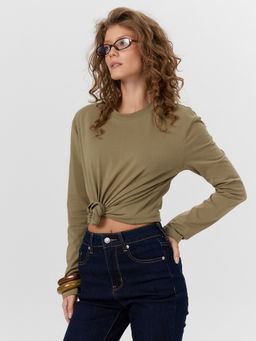 Лонгслив женский хаки - Mark formelle фото 6