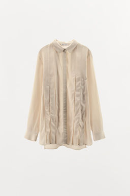 100% VISCOSE SHIRT WITH PLEATS - Zara фото 7