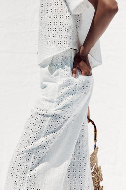CULOTTE TROUSERS WITH CUTWORK EMBROIDERY - Zara фото 4