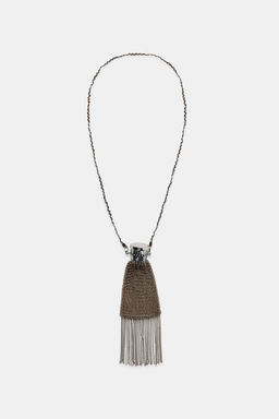CONTRAST BAG FRINGE NECKLACE - Zara фото 2