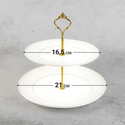 Ваза 2-х ярусная 16,5*20см "Снежная королева /з" ф. круг., арт. CMB0134-A КОРАЛЛ (749224)
