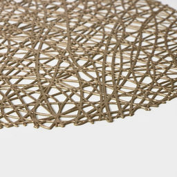 Набор салфеток сервировочных на стол Доляна Паутинка, d=38 см, 4 шт, цвет золотой  фото 14