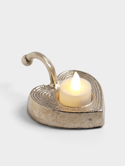 Подсвечник с ручкой Сердце, 12?9.5?5.5 см, алюминий