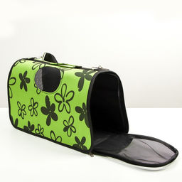 Сумка - переноска для животных Цветы, каркасная, размер М, 40 х 21 х 27 см - Пижон фото 5