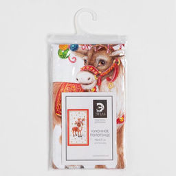 Новогоднее полотенце Этель Новогодний олень 40х67 см, 100% хл, саржа 190 гр/м2  фото 7