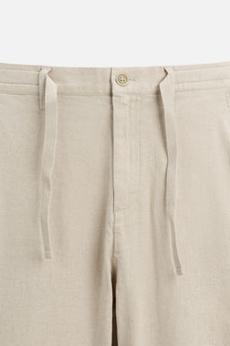 LINEN BLEND TROUSERS - Zara фото 7
