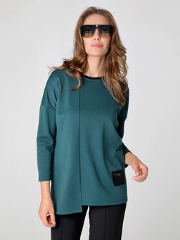 24150 Свитшот жен. т.зеленый - Dizzyway фото 2