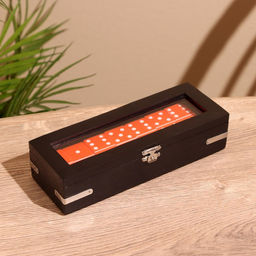 Игра настольная «Домино», в шкатулке, 20×7×4 см, дерево шишам