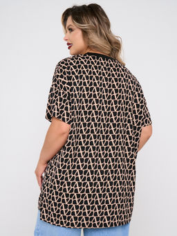 Блузка 0087-29 черный муар