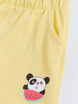 Beli Lastikli Bask?l? K?z ?ocuk ?ort - Waikiki фото 3