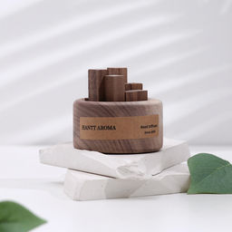Набор деревянный диффузор Hantt Aroma, пихтовое дерево, с эфирным маслом 10 мл в коробке