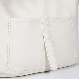 Сумка-тоут на молнии, 2 наружных кармана, цвет белый - Simaland фото 4