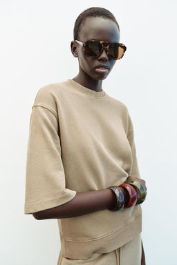 FADED-EFFECT OVERSIZE SWEATSHIRT - Zara фото 11