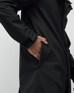 Парка спортивная мужская с капюшоном softshell черного цвета 9565Ch - Mtforce фото 22