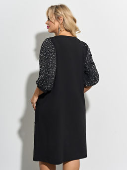 Платье 0218-2 черный муар