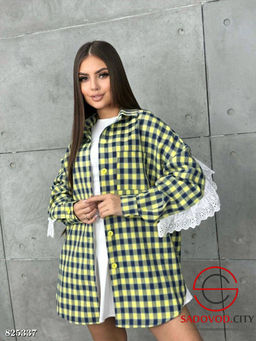 Рубашки в клетку женская