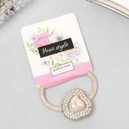 Цена за 6 шт. Резинка для волос «Кейли», сердце, 5 см