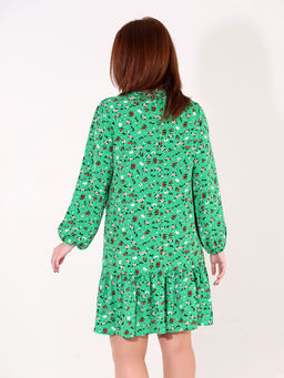 Платье зеленое в мелкий цветок - Almond фото 8