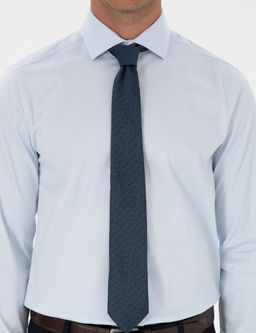 A__k Mavi Likral_ Kolay _t_lenebilir Slim Fit Basic G_mlek
