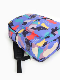 Рюкзак школьный на молнии, с карманами, с абстрактным рисунком, размер 30?13?42 см, с принтом, чёрный