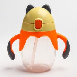 Поильник с трубочкой детский, 250 мл., с ручками, цвета МИКС - Крошка я фото 4