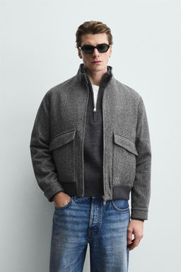 CONTRAST TEXTURED JACKET - Zara фото 9