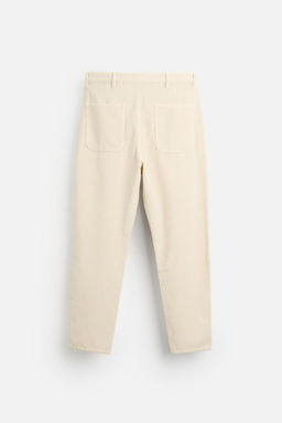 CORDUROY CARROT FIT TROUSERS - Zara фото 24