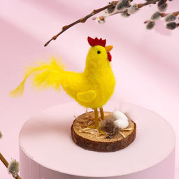 Пасхальный декор Петушок и гнездо 5.5?5.5?12 см