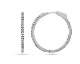 Серьги из серебра куб.циркон., ТЦС-КНГкр-30мм