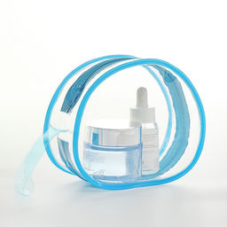 Цена за 2 шт. Косметичка на молнии для бассейна, с ручкой, голубая/прозрачная - Simaland фото 3