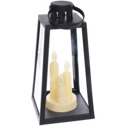 Сувенир с подсветкой "Пламя" 13*13*26 см (работает от 3*ААА), Черный