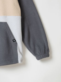 Олимпийка флисовая Колор блок Графит/Беж 7+ - Bungly фото 6