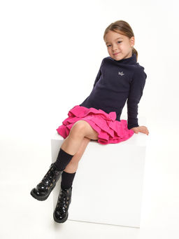 Платье комбинированное из кашкорса UD 6079 черный/малина - Mini maxi фото 13