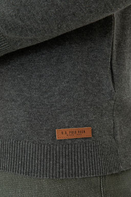 U. S. Polo Assn Мужской свитер антрацитового меланжа - U.s. polo assn фото 7