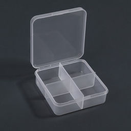 Цена за 3 шт. Органайзер для хранения мелочей, 4 ячейки, 6.7×6.7×2.3 см, прозрачный
