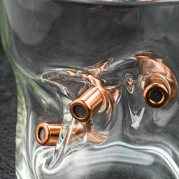 Стакан граненый с пулей Непробиваемый, для виски, 250 мл