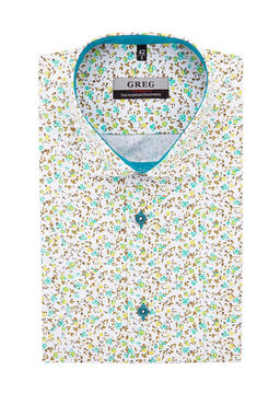 Сорочка мужская короткий рукав GREG 143/107/5432/KZS/1 STRETCH  фото 6