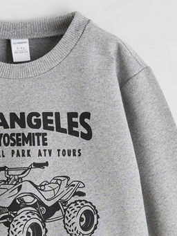 Bask?l? Erkek ?ocuk Sweatshirt ve E?ofman Alt?