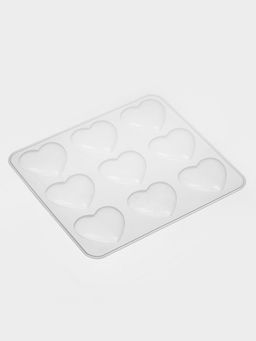 Форма для шоколада Доляна Сердечки, силикон, 20?17.5?0.6 см, 9 ячеек (5.5?5 см), прозрачная