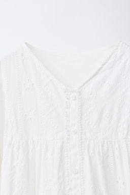 VESTIDO ROM?NTICO PANELES / Blanco - Zara фото 5