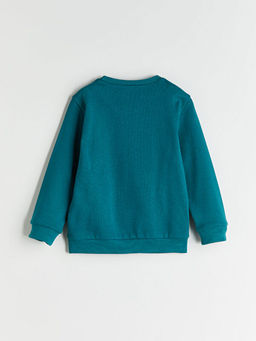 Yaz? Bask?l? Erkek ?ocuk Sweatshirt