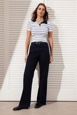 Ekru Polo Yaka Basic Triko Ince Bluz TWOSS26BZ00422 - Trendyolmilla фото 8