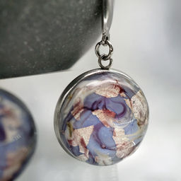 Серьги из муранского стекла PURPLE MIST LS3165