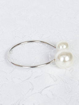 Кольца для салфеток 6 штук Бусины Серебро / JG03-3 /уп 200/ - Галеонтрейд фото 3